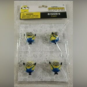 Minions Erasers 4 Pack